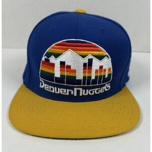 Denver Nuggets Mitchell & Ness Hat Denver Nuggets Blue/Yellow Snapback